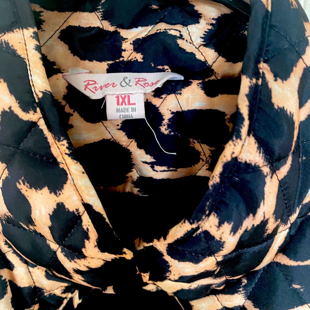 Cheetah plus-size vest